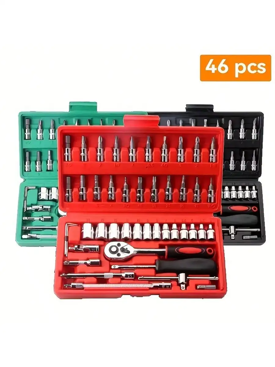 Set Kunci Pas Ratchet 46 Buah  - Home Improvement Kit ulasan dan harga